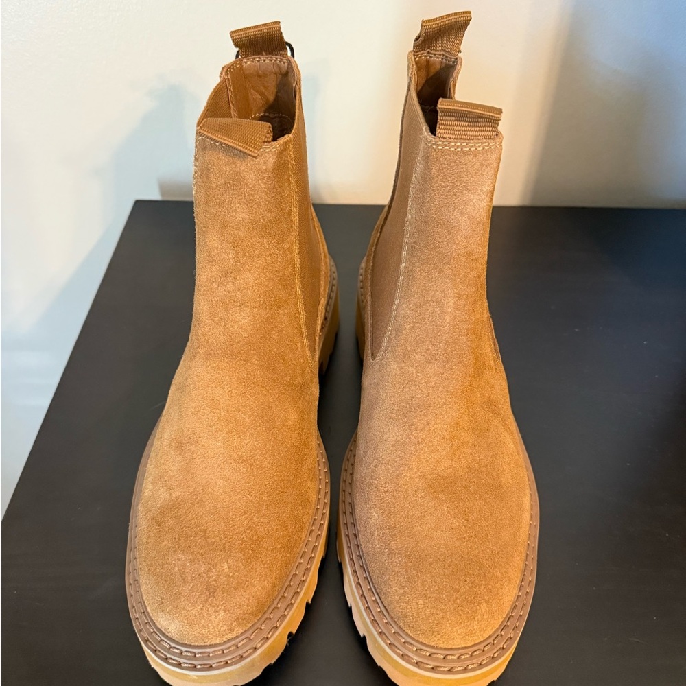 Dolce Vita Camel Suede Ankle Boots